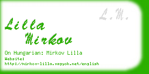 lilla mirkov business card